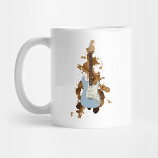 S-Style Electric Guitar Sonic Blue Color Mug